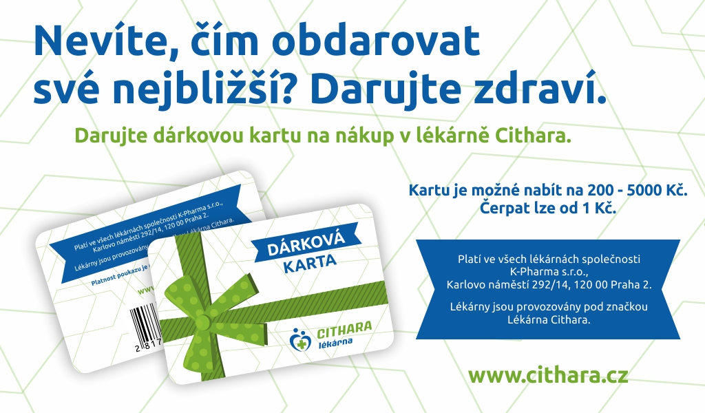 dárkové poukazy lékárna cithara